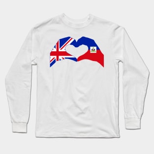 We Heart UK & Haiti Patriot Flag Series Long Sleeve T-Shirt